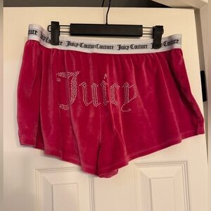 Juicy Couture Pink Velour Women's Shorts size xl